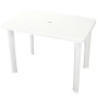 Weißer Gartentisch aus Kunststoff 101x68x72 cm von vidaXL, Gartentische - Ref: Foro24-43592, Preis: 74,92 €, Rabatt: %