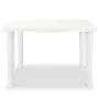 Mesa de jardín de plástico blanca 101x68x72 cm de vidaXL, Mesas de jardín - Ref: Foro24-43592, Precio: 79,22 €, Descuento: %