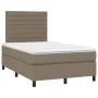Box spring bed with mattress and LED taupe gray fabric 120x200 cm by , Beds and slatted bases - Ref: Foro24-3134945, Price: 3...