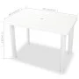 Mesa de jardín de plástico blanca 101x68x72 cm de vidaXL, Mesas de jardín - Ref: Foro24-43592, Precio: 79,22 €, Descuento: %