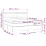 Boxspringbett mit Stoffmatratze und hellgrauer LED 200x200 cm von , Betten und Lattenroste - Ref: Foro24-3135541, Preis: 628,...