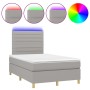 Boxspringbett mit Stoffmatratze und hellgrauer LED 120x200 cm von , Betten und Lattenroste - Ref: Foro24-3135501, Preis: 407,...