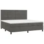 Box spring bed with mattress and LED dark gray velvet 200x200 cm by , Beds and slatted bases - Ref: Foro24-3136204, Price: 58...