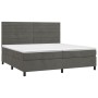 Boxspringbett mit Matratze und dunkelgrauem LED-Samt 200x200 cm von , Betten und Lattenroste - Ref: Foro24-3136204, Preis: 59...