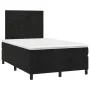 Box spring bed with mattress and LED black velvet 120x200 cm by , Beds and slatted bases - Ref: Foro24-3136175, Price: 402,70...