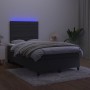 Boxspringbett mit Matratze und LED-Samt in Schwarz, 120 x 200 cm von , Betten und Lattenroste - Ref: Foro24-3136175, Preis: 4...