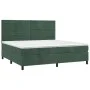 Box spring bed with mattress and LED dark green velvet 200x200cm by , Beds and slatted bases - Ref: Foro24-3136206, Price: 68...