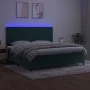 Box spring bed with mattress and LED dark green velvet 200x200cm by , Beds and slatted bases - Ref: Foro24-3136206, Price: 68...