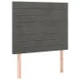 Box spring bed with mattress and LED dark gray velvet 100x200 cm by , Beds and slatted bases - Ref: Foro24-3136168, Price: 32...