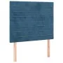 Box spring bed with mattress and LED dark blue velvet 120x200 cm by , Beds and slatted bases - Ref: Foro24-3136177, Price: 41...