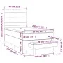 Box spring bed with dark gray fabric mattress 90x200 cm by , Beds and slatted bases - Ref: Foro24-3136646, Price: 377,14 €, D...
