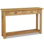 Solid teak wood console table 120x30x80 cm by vidaXL, Side tables - Ref: Foro24-244482, Price: 255,69 €, Discount: %