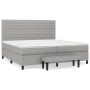 Box spring bed with light gray fabric mattress 200x200 cm by , Beds and slatted bases - Ref: Foro24-3136701, Price: 774,15 €,...