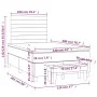 Box spring bed with blue fabric mattress 120x200 cm by , Beds and slatted bases - Ref: Foro24-3136667, Price: 465,95 €, Disco...