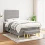 Box spring bed with light gray fabric mattress 120x200 cm by , Beds and slatted bases - Ref: Foro24-3137221, Price: 436,07 €,...