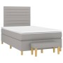 Cama box spring con colchón tela gris claro 120x200 cm de , Camas y somieres - Ref: Foro24-3137221, Precio: 433,56 €, Descuen...