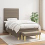 Box spring bed with taupe gray fabric mattress 90x200 cm by , Beds and slatted bases - Ref: Foro24-3137209, Price: 437,37 €, ...