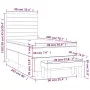 Box spring bed with taupe gray fabric mattress 90x200 cm by , Beds and slatted bases - Ref: Foro24-3137209, Price: 400,28 €, ...