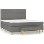 Box spring bed with dark gray fabric mattress 180x200 cm by , Beds and slatted bases - Ref: Foro24-3137254, Price: 651,49 €, ...
