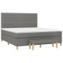 Box spring bed with dark gray fabric mattress 180x200 cm by , Beds and slatted bases - Ref: Foro24-3137254, Price: 651,49 €, ...