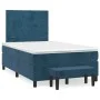 Box spring bed with dark blue velvet mattress 120x200 cm by , Beds and slatted bases - Ref: Foro24-3137897, Price: 436,52 €, ...