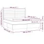 Box spring bed mattress and LED lights dark gray fabric 180x200 cm by , Beds and slatted bases - Ref: Foro24-3138414, Price: ...