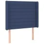 Box spring bed mattress and LED lights blue fabric 90x200 cm by , Beds and slatted bases - Ref: Foro24-3138371, Price: 354,14...