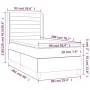 Box spring bed mattress and LED lights blue fabric 90x200 cm by , Beds and slatted bases - Ref: Foro24-3138371, Price: 354,14...