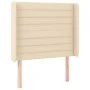 Box spring bed mattress and LED lights cream fabric 100x200 cm by , Beds and slatted bases - Ref: Foro24-3138378, Price: 364,...