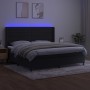 Box spring bed with mattress and LED black velvet 200x200 cm by , Beds and slatted bases - Ref: Foro24-3139645, Price: 625,73...