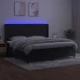 Box spring bed with mattress and LED black velvet 200x200 cm by , Beds and slatted bases - Ref: Foro24-3139645, Price: 630,86...