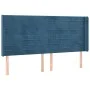 Box spring bed with mattress and LED dark blue velvet 200x200 cm by , Beds and slatted bases - Ref: Foro24-3139647, Price: 65...