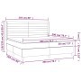 Box spring bed with mattress and LED dark blue velvet 200x200 cm by , Beds and slatted bases - Ref: Foro24-3139647, Price: 66...