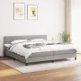 Box spring bed with light gray fabric mattress 200x200 cm by , Beds and slatted bases - Ref: Foro24-3140161, Price: 575,91 €,...