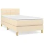 Box spring bed with cream fabric mattress 90x190 cm by , Beds and slatted bases - Ref: Foro24-3140582, Price: 315,41 €, Disco...
