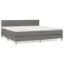 Box spring bed with dark gray fabric mattress 200x200 cm by , Beds and slatted bases - Ref: Foro24-3140722, Price: 566,57 €, ...