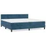 Box spring bed with dark blue velvet mattress 200x200 cm by , Beds and slatted bases - Ref: Foro24-3141387, Price: 545,56 €, ...