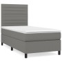 Box spring bed with dark gray fabric mattress 100x200 cm by , Beds and slatted bases - Ref: Foro24-3141834, Price: 360,86 €, ...