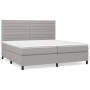 Boxspringbett mit hellgrauer Stoffmatratze 200x200 cm von , Betten und Lattenroste - Ref: Foro24-3141881, Preis: 672,19 €, Ra...