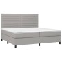Boxspringbett mit hellgrauer Stoffmatratze 200x200 cm von , Betten und Lattenroste - Ref: Foro24-3141881, Preis: 672,19 €, Ra...