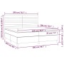 Boxspringbett mit hellgrauer Stoffmatratze 200x200 cm von , Betten und Lattenroste - Ref: Foro24-3141881, Preis: 672,19 €, Ra...
