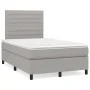 Box spring bed with light gray fabric mattress 120x200 cm by , Beds and slatted bases - Ref: Foro24-3141841, Price: 395,43 €,...