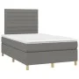 Box spring bed with dark gray fabric mattress 120x200 cm by , Beds and slatted bases - Ref: Foro24-3142402, Price: 395,04 €, ...