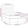 Box spring bed with dark gray fabric mattress 120x200 cm by , Beds and slatted bases - Ref: Foro24-3142402, Price: 395,04 €, ...