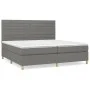 Box spring bed with dark gray fabric mattress 200x200 cm by , Beds and slatted bases - Ref: Foro24-3142442, Price: 633,24 €, ...