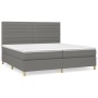 Cama box spring con colchón tela gris oscuro 200x200 cm de , Camas y somieres - Ref: Foro24-3142442, Precio: 632,98 €, Descue...