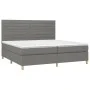 Box spring bed with dark gray fabric mattress 200x200 cm by , Beds and slatted bases - Ref: Foro24-3142442, Price: 633,24 €, ...