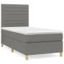 Box spring bed with dark gray fabric mattress 90x200 cm by , Beds and slatted bases - Ref: Foro24-3142386, Price: 349,50 €, D...