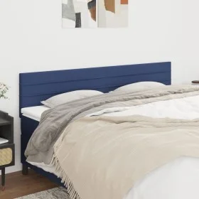 Headboards 2 units of blue fabric 90x5x78/88 cm by , Headboards and footboards - Ref: Foro24-346178, Price: 61,42 €, Discount: %
