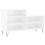 Mueble zapatero madera contrachapada blanco brillo 102x36x60 cm de , Zapateros y organizadores de calzado - Ref: Foro24-83139...